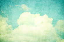 Grunge Retro Sky And Cloud Abstract Background
