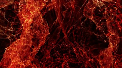 Wall Mural - A 20 second loop of full frame abstract fire in slow motion.