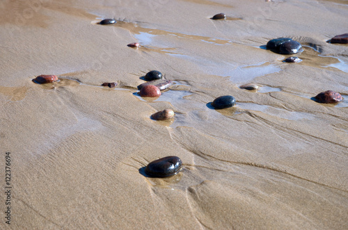 Obraz w ramie Rocks and sand