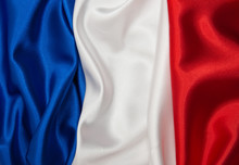 Flag Of France On Satin Texture