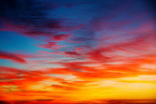 Vivid Sky Illuminated By The Sunset