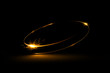 Glow swirl light effect. Circular lens flare. Abstract rotational lines. Power energy element. Space for message.
