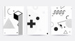 © softulka - Black and white trend Neo Memphis geometric pattern