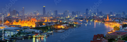 Photo Panorama view of bangkok