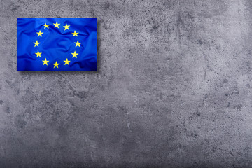 Canvas Print - Flag of European Union on concrete background.