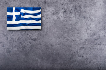 Canvas Print - Flag of Greece on concrete background.