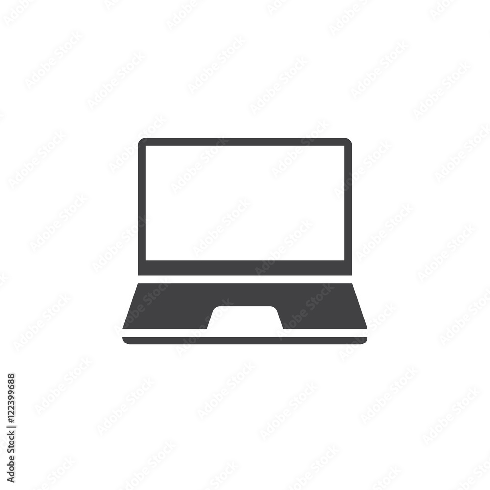 Vector de Stock laptop icon vector, mobile computer solid logo, pictogram  isolated on white, pixel perfect illustration | Adobe Stock, image size:1000x1000