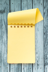 Wall Mural - Blank yellow notepad