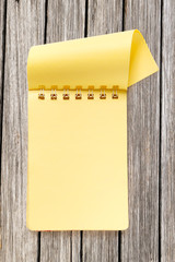 Wall Mural - Blank yellow notepad