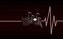 Red Music Heart Beating