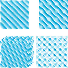 Set Ice Pixel Diagonal Background, Blue Squares With Different Shades Of Blue Diagonal Form Of The Winter Ice Pattern, Vector For Print Or Website Design