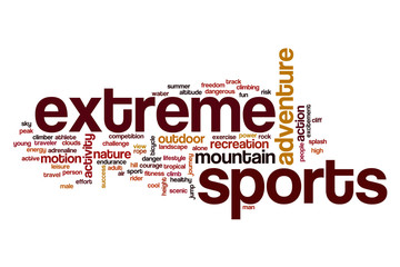 Wall Mural - Extreme sports word cloud