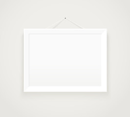 Poster - Photorealistic picture frame. Presentation vector template