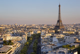 Fototapeta Paryż - Eiffel tower view from the arc de triomphe in Paris, France