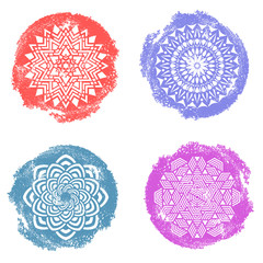 Poster - Vintage geometric abstract mandala collection