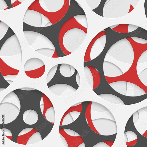 Nowoczesny obraz na płótnie Abstract Circles Geometric Background. Vector Illustration.