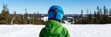 Panorama Of Young Skier