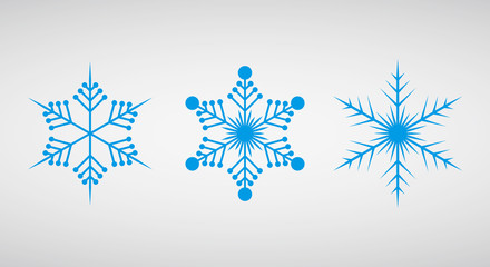 Canvas Print - set of icons snowflakes. vector illustration.