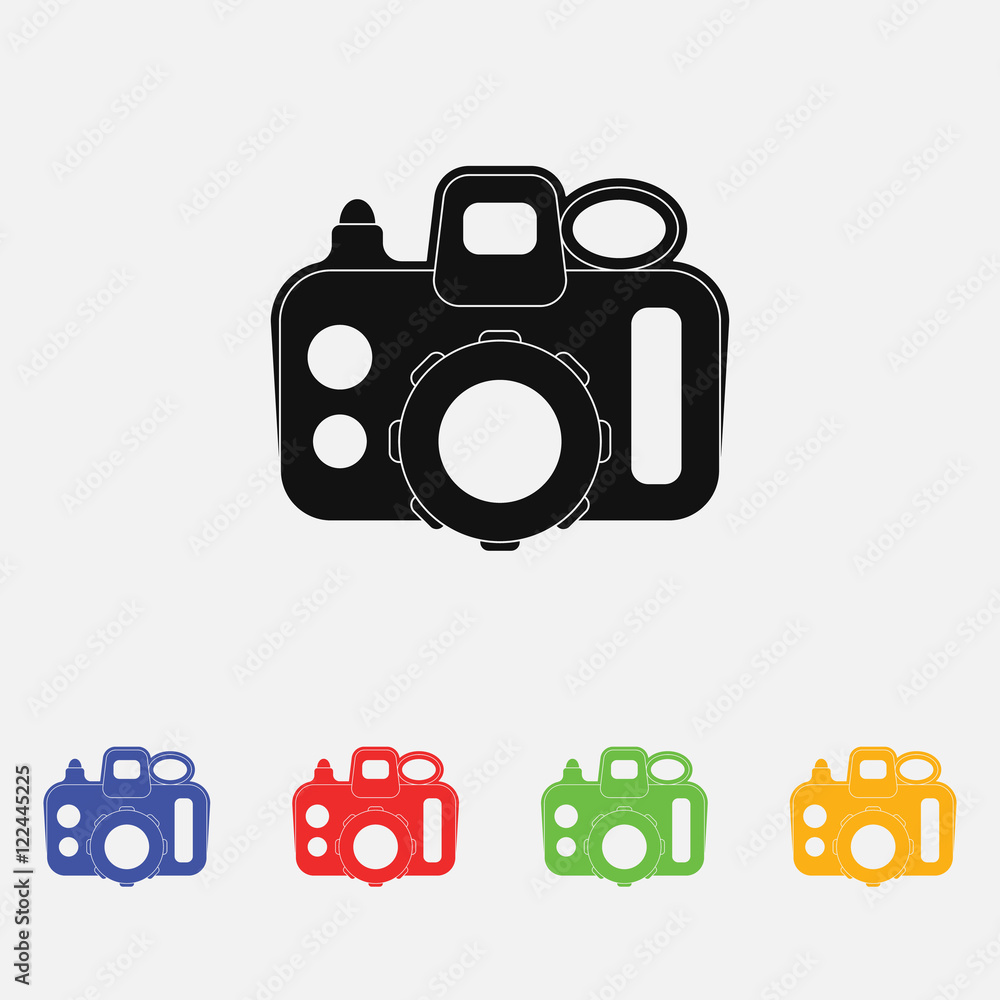 Camera flat style vector illustration Stock Vector | Adobe Stock