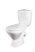 Toilet Bowl Isolated On White Background
