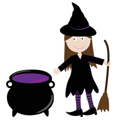 Wall Mural - Witch With Cauldron