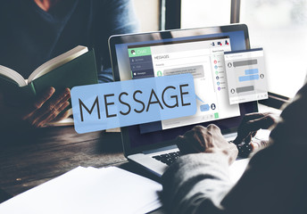 Wall Mural - online message email digital chatting concept