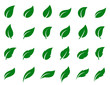 set of leaf icons