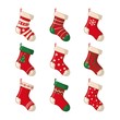 Set of cute Christmas socks.