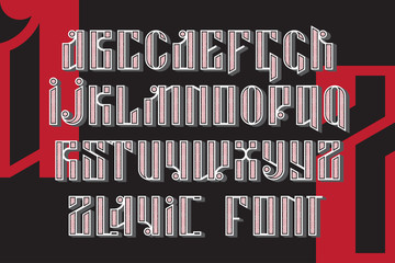 Wall Mural - Slavic font set
