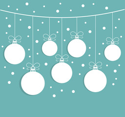 Canvas Print - christmas balls background