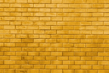 Yellow Gold Brick Wall Abstract Texture Background