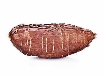 Poster - Cassava root isolated on whith background