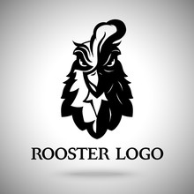 Vector Rooster Head Logo Template.
