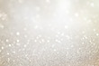 canvas print picture - Silver glittering christmas lights. Blurred abstract holiday background