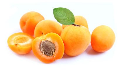 Sticker - Sweet apricots with leafs 