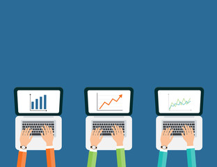 Aufkleber - business analytic graph report . business investment planning
