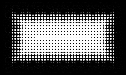 Wall Mural - Gradient frame with dots Halftone dots design