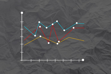 background with business graph analysis