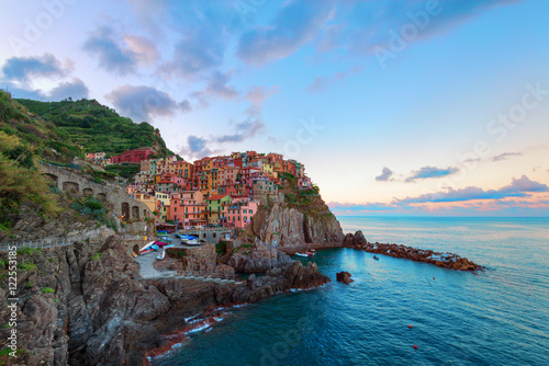 Obraz na płótnie canvas dwuczęściowy "dyptyk" Manarola