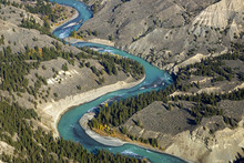 The Chilcotin River And Surrounding Grasslands, British Columbia, Canada.