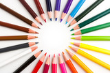 Fototapeta Tęcza - Color pencils composition