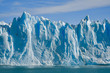 Day view from the water at the Perito Moreno glacier in Patagonia, Argentina.