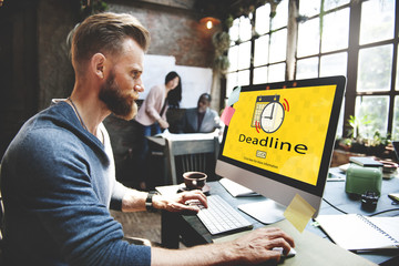 Wall Mural - deadline target notice important schedule concept