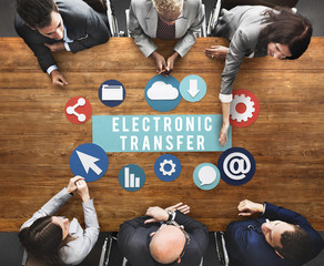 Wall Mural - Electronic Transfer Technology Online Network Concept