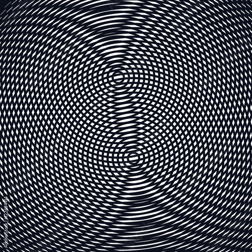 Fotografie, Obraz Noisy contrast lined backdrop, tiling with visual effects. Moire