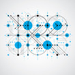 © Sylverarts - Vector blue abstract background created in Bauhaus retro style.