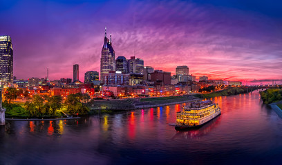 Wall Mural - nashvile skyline shortly after a storm