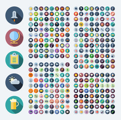 Wall Mural - Icons for business, technology, industrial, food and drinks
