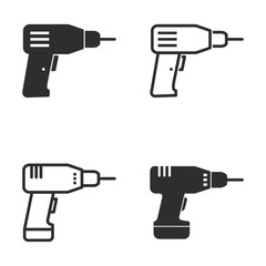 Poster - Drill icon set.