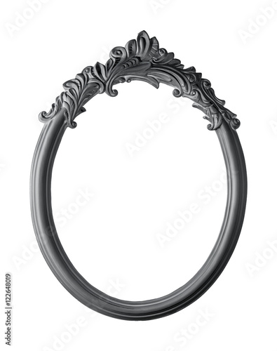 Fotomural plaster frames for a picture, a photo, and a mirror isolated on white backgroun
